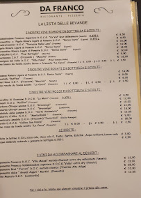 Ristorante Pizzeria Da Franco à Albenga menu