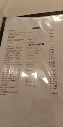 Antica Trattoria da Beppe à Castelfranco Emilia carte