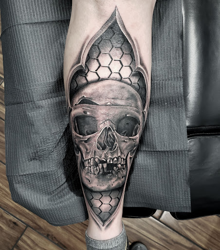 Explore neck tattoo ideas small, creative tattoo ideas in Calhoun, available at A Sailors Grave Tattoo Parlor