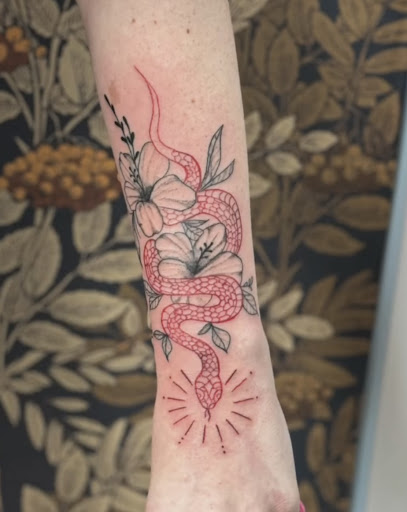 Explore cross tattoo idea, creative tattoo ideas in Lenoir, available at Tiny Trace Studio - Tattoos and Piercing