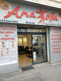 Menu / carte de ANATOLIA kebab à Toulon