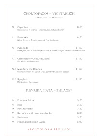 Menu / carte de Restaurant Athen - Apostolos & Freunde à Bad Essen