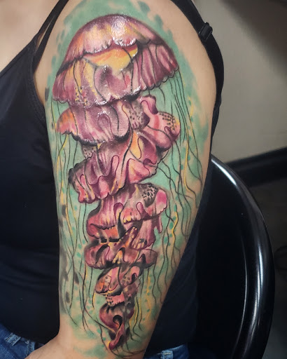 Explore sunrise tattoo ideas, creative tattoo ideas in Garden Grove, available at Dr. Tattoo Studio