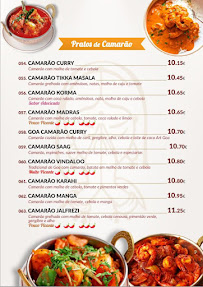 Restaurant indien Tajmahal Indian Restaurant and Kebab House à Leiria (la carte)