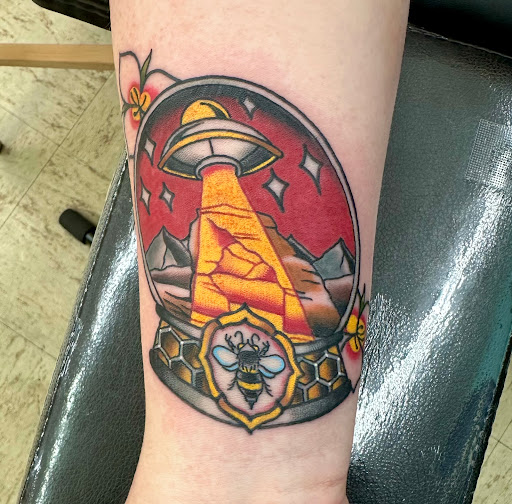 Explore mountain man tattoo ideas, creative tattoo ideas in Everett, available at Sunken Ship Tattoos