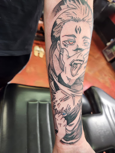 Explore fantasy book tattoo ideas, creative tattoo ideas in Inverness, available at The Perfect Spot Tattoos