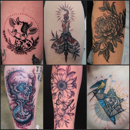 Explore iris tattoo ideas, creative tattoo ideas in Hillsboro, available at Reflections Art Gallery and Studio