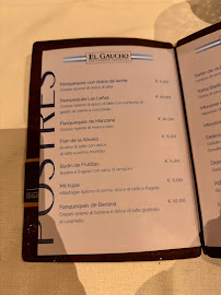 El Gaucho à Milan menu