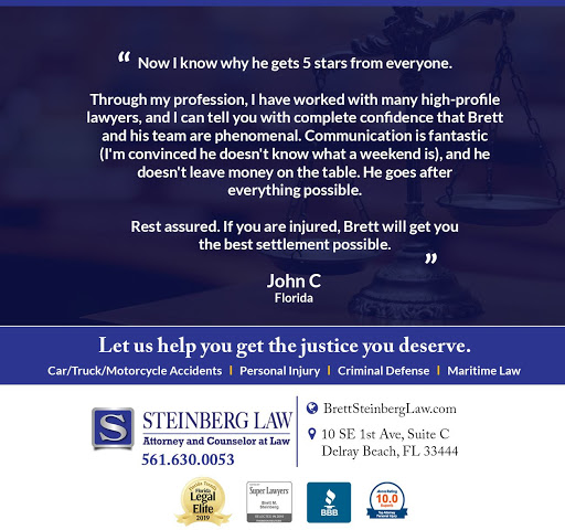 Personal Injury Attorney «Steinberg Law, P.A.», reviews and photos