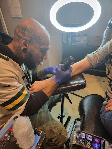 Explore afro samurai tattoo ideas, creative tattoo ideas in Fort Wayne, available at Grade A Tattoos and Body Piercing