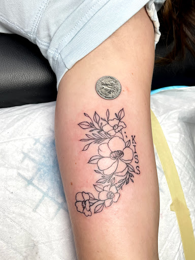 Explore tattoo ideas for a name cover up, creative tattoo ideas in Logan, available at COLLECTIVE STUDIO HOUSE OF MANA INK