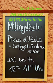 Zwei Hasen Pizza Mannheim à Mannheim menu
