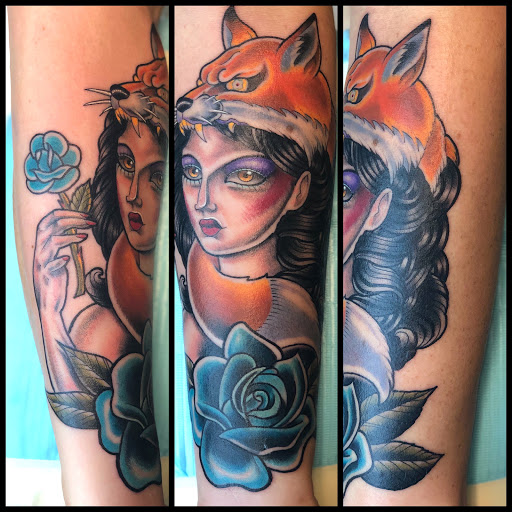 Explore fishing tattoo ideas for men, creative tattoo ideas in Shreveport, available at Red Handed Tattoo