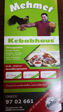 Mehmet Kebabhaus à Merchweiler carte
