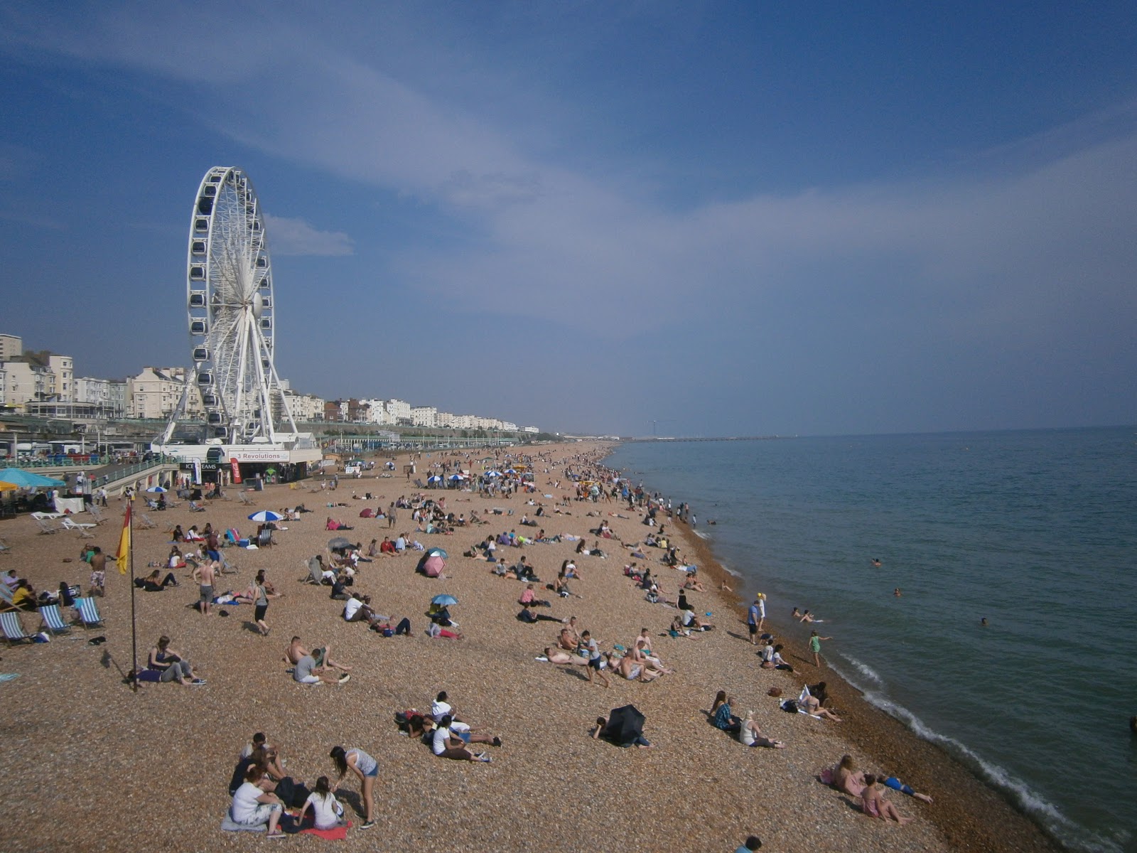 Photo of Brighton beach with light fine pebble surface