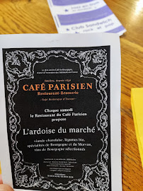 Carte du Le Café Parisien - Saulieu à Saulieu