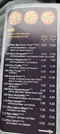 Snack BIG DÖNER HAUS à Schweinfurt (la carte)