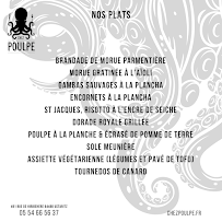Menu / carte de Chez Poulpe Restaurant de poisson à Ustaritz