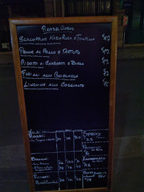 Restaurant italien Tesoro d'Italia - Paradis à Paris (le menu)