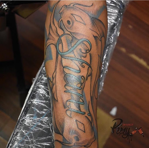 Explore shoulder tattoo cover up ideas, creative tattoo ideas in Norcross, available at Ink Slangin Peezy
