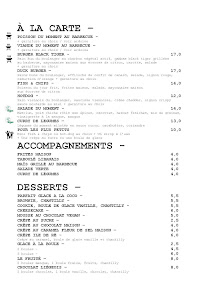 Menu du L'Endroit à La Rochelle