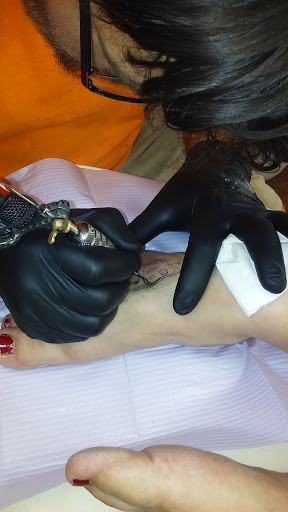 Explore wolf sleeve tattoo ideas, creative tattoo ideas in Graham, available at Tattoo Haus