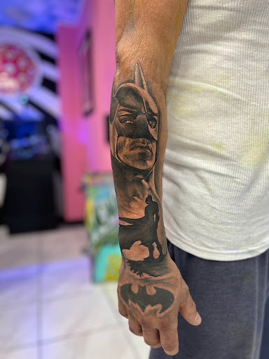 Explore sleeve tattoo filler ideas, creative tattoo ideas in Laughlin, available at Freshwater Tattoo