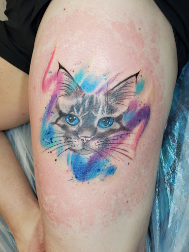 Explore tattoo add ons ideas, creative tattoo ideas in Houston, available at The Neon Jackal Tattoo