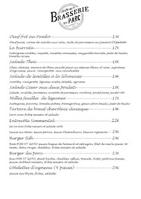 Menu / carte de Brasserie du Parc à Annecy