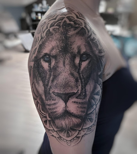 Explore tattoo 3/4 sleeve ideas, creative tattoo ideas in Mc Kees Rocks, available at Exile Ink