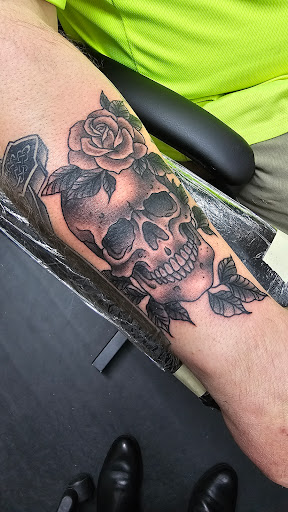 Explore lower sleeve tattoo ideas, creative tattoo ideas in Plantsville, available at Phoenix Ink Tattoo