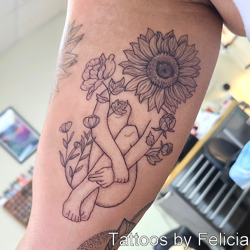 Explore girlfriend name tattoo ideas on chest, creative tattoo ideas in Fort Myers, available at Tiger Lotus Tattoo and Piercing