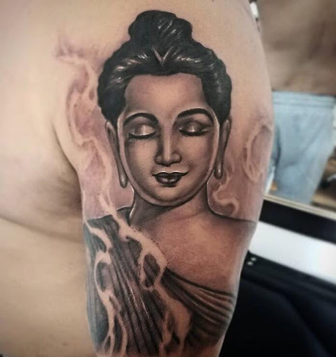 Explore guy leg tattoo ideas, creative tattoo ideas in Bradenton, available at Sacred Arts Tattoo Bradenton