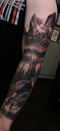 Explore mamba mentality tattoo ideas, creative tattoo ideas in Albany, available at Primal Instincts Body Art Studio