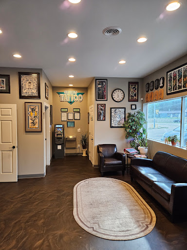 Explore dog tattoo ideas for men, creative tattoo ideas in Manhattan, available at Black Mammoth Tattoo & Piercing