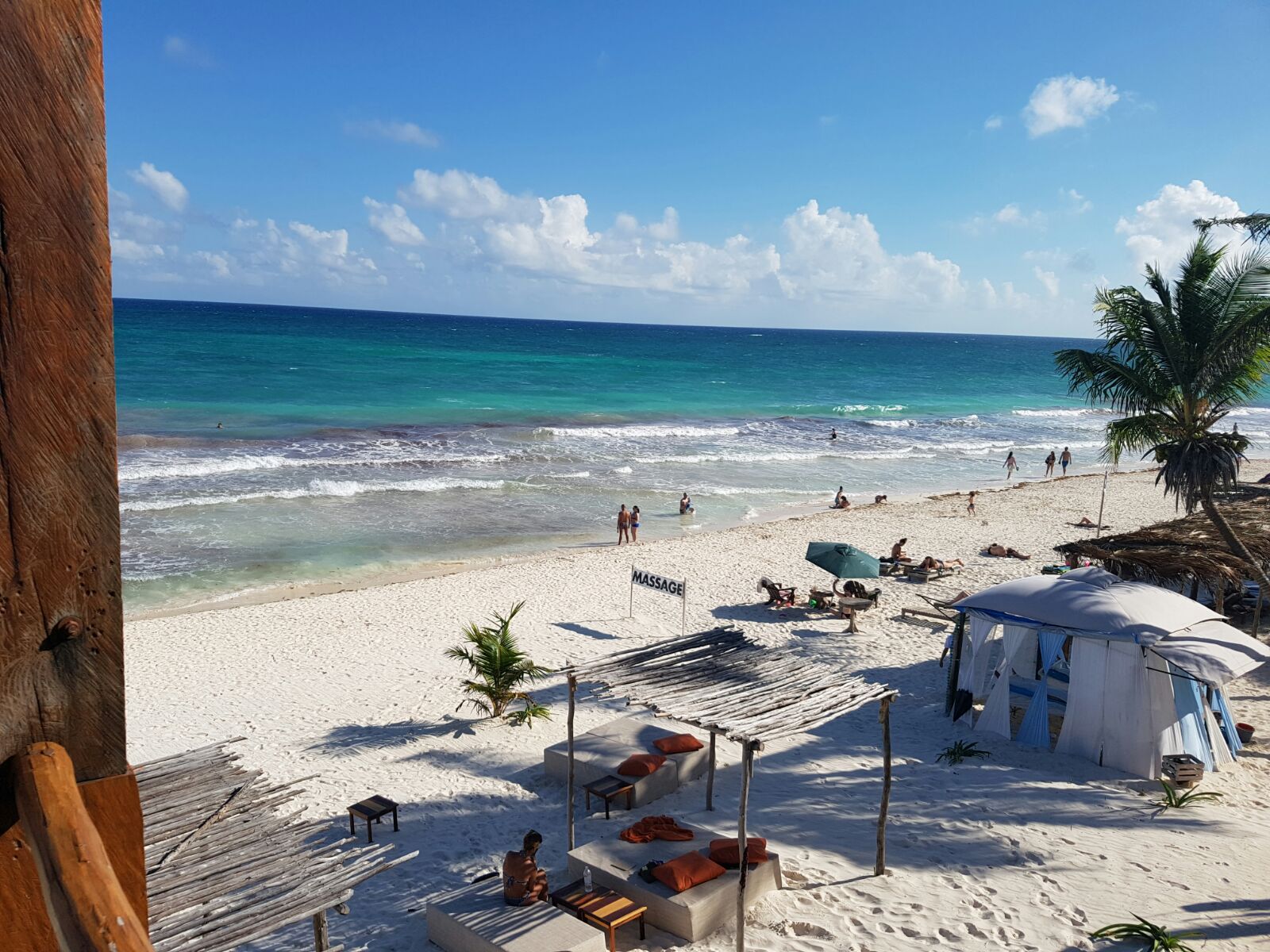 Photo of Tulum beach and the settlement