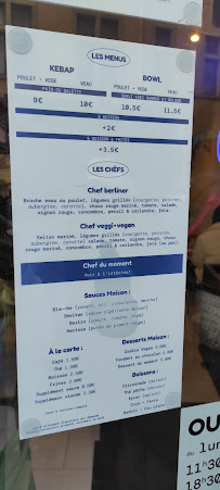 CHËF - berliner kebap à Lyon menu