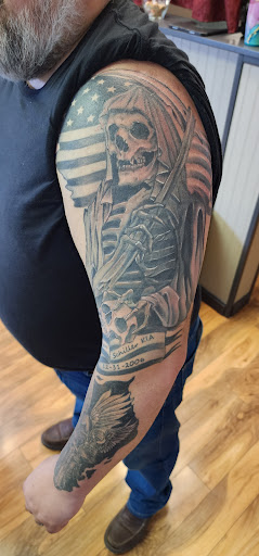 Explore god of war ragnarok tattoo ideas, creative tattoo ideas in Concord, available at Arrows and Embers Custom Tattoo