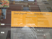 Restaurant thaï Siam's à Orléans - menu / carte