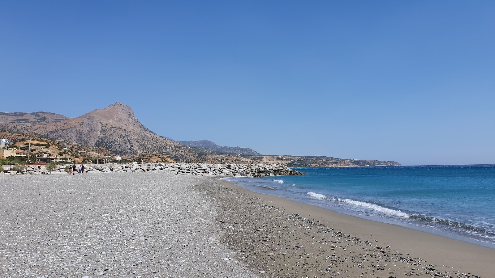 Kastri beach的照片 带有轻质沙和卵石表面