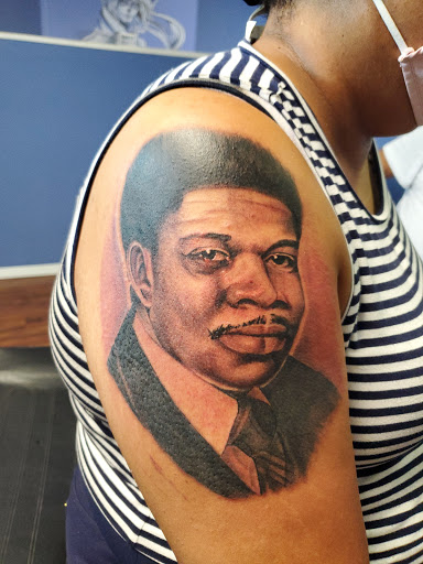 Explore head tattoo ideas for females, creative tattoo ideas in Tupelo, available at Primal Ink Tattoo Studio