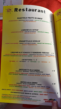 Coccodrillus Pizza Restaurant à Isola Rossa menu