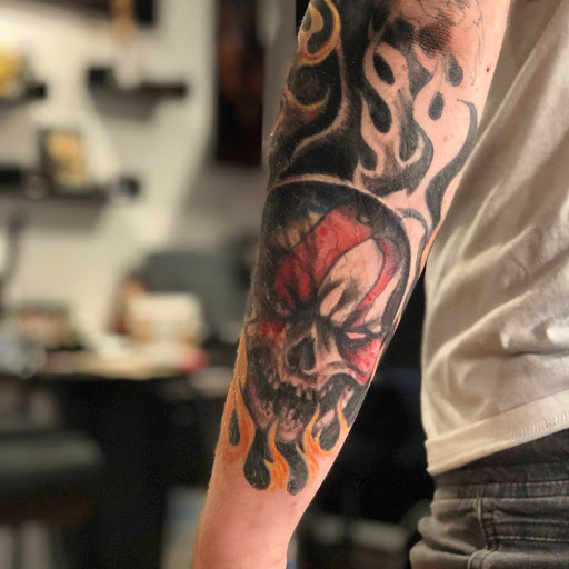 Explore family tattoo ideas for guys on arm, creative tattoo ideas in Scarsdale, available at Damm Nice Tattoo & Body Art