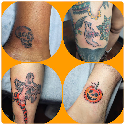 Explore mother son tattoos ideas, creative tattoo ideas in Libertyville, available at Lucky Seven Tattoo
