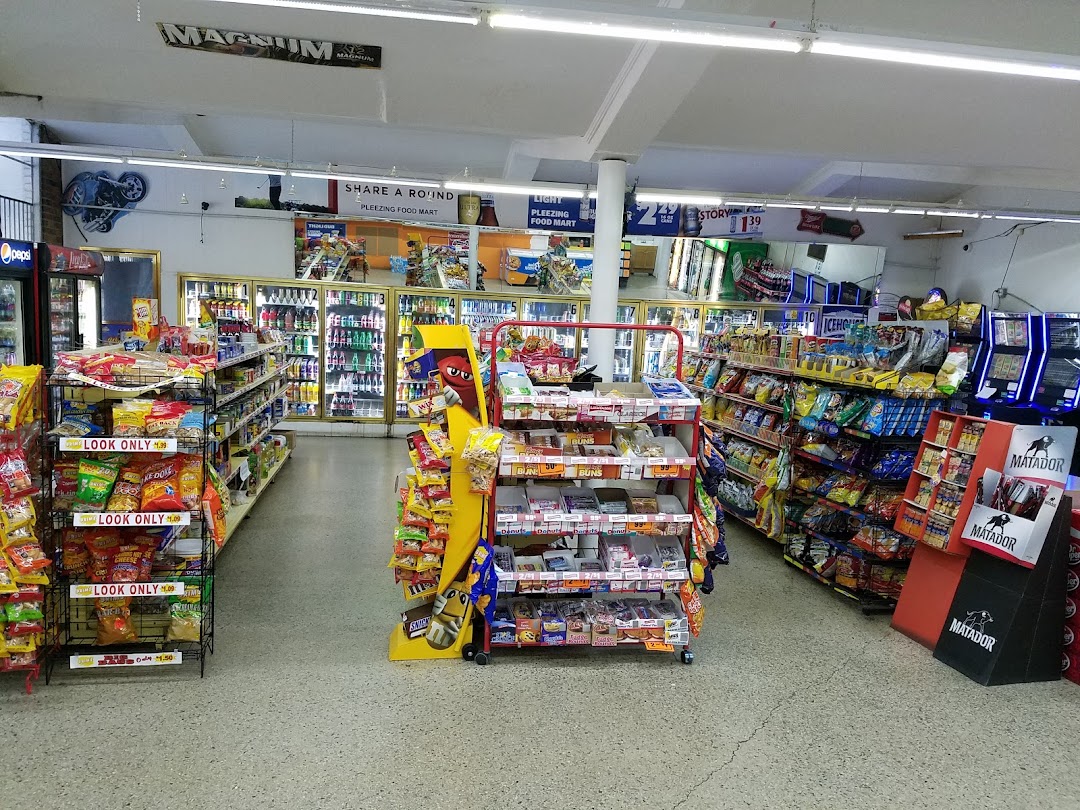 Pleezing Food Store. And. Best coin. Laundry