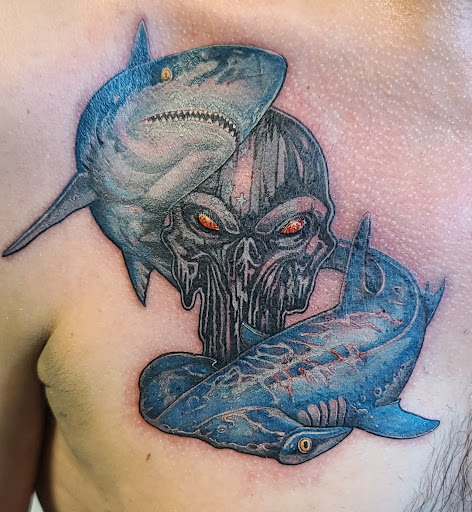 Explore hood neck tattoos ideas, creative tattoo ideas in Melbourne, available at Reef Side Tattoo Melbourne Tattoo Shop