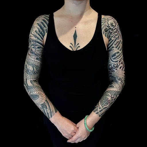 Explore biomechanical tattoo ideas, creative tattoo ideas in San Diego, available at Remington Tattoo Parlor