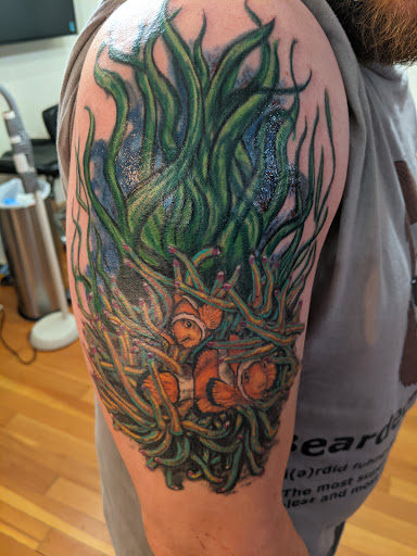 Explore angel halo tattoo ideas, creative tattoo ideas in Longview, available at Burning Rock Tattoo