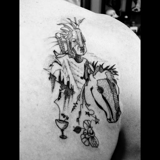 Explore tattoo ideas for men upper arm, creative tattoo ideas in Fort Collins, available at Parabrahma Tattoo Collective