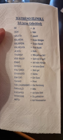 Alexander der Große à Horn-Bad Meinberg menu